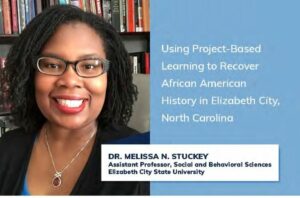 Graphic promoting the inaugural SLATE keynote address featuring a photo of Dr. Melissa N. Stuckey 